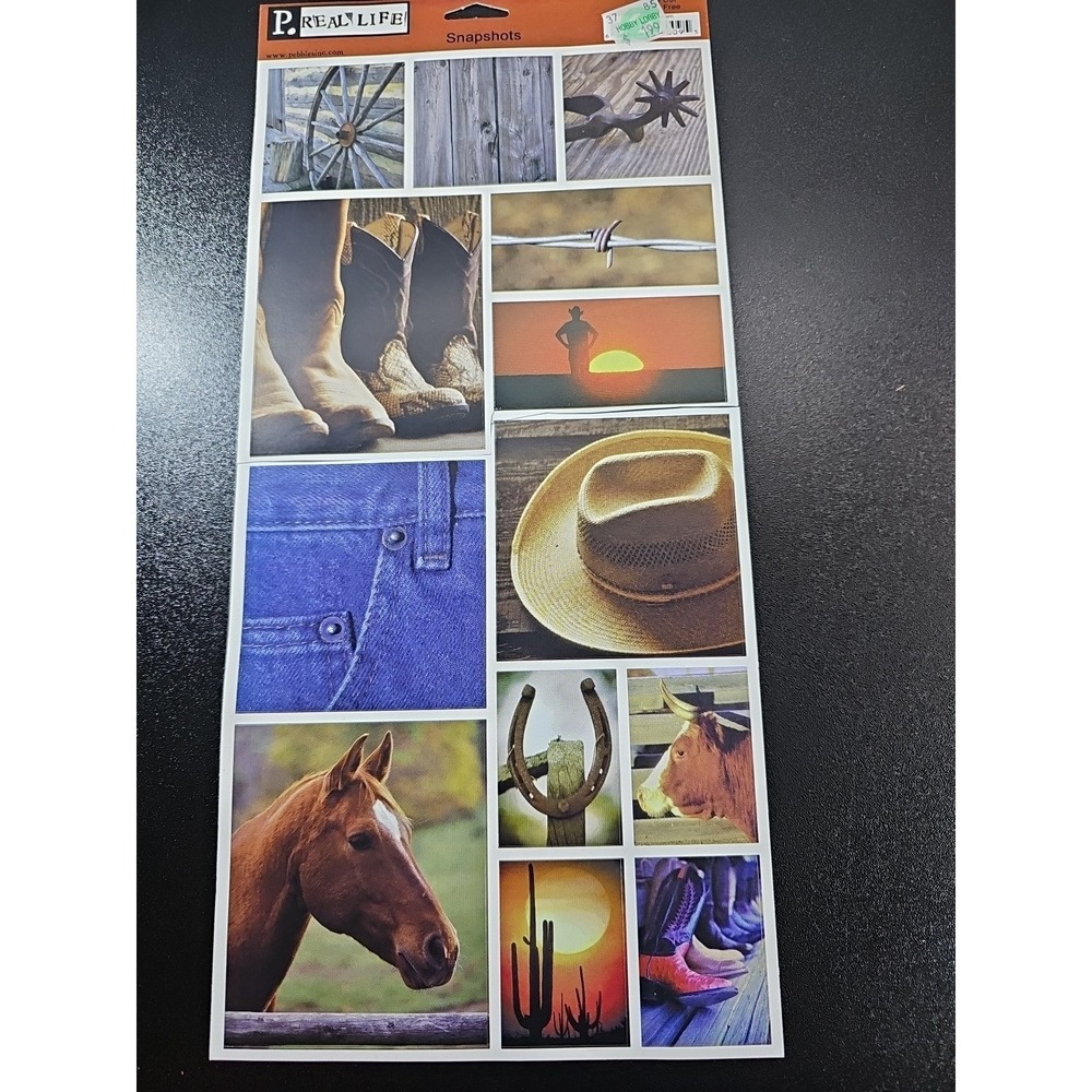 Western, Real Life Photo, Snapshot scrapbook stickers, 6x12" -‎ Peebles